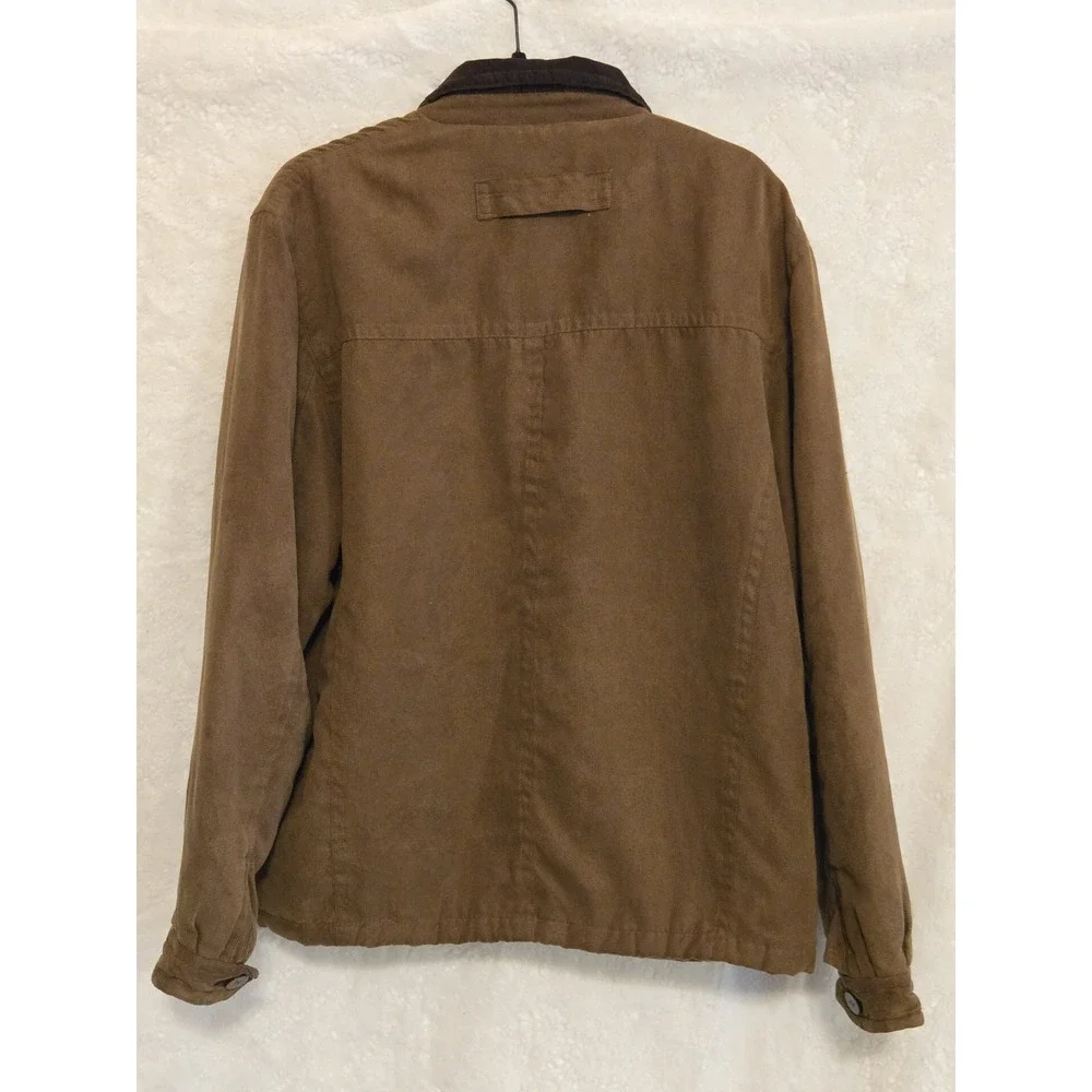 PGA Tour Jacket Mens Medium Brown Zip Up Logo Golfing‎ Outdoors